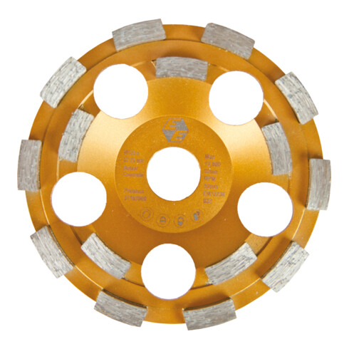 Eibenstock Diamant-Schleifteller Ø 125 mm -Premium- für Beton (gold)