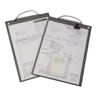 Eichner besteltas met klittenbandsluiting en 2 vakken DIN A4 zwart PU=10 st.