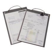 Eichner besteltas met klittenbandsluiting en 2 vakken DIN A4 zwart PU=10 st.