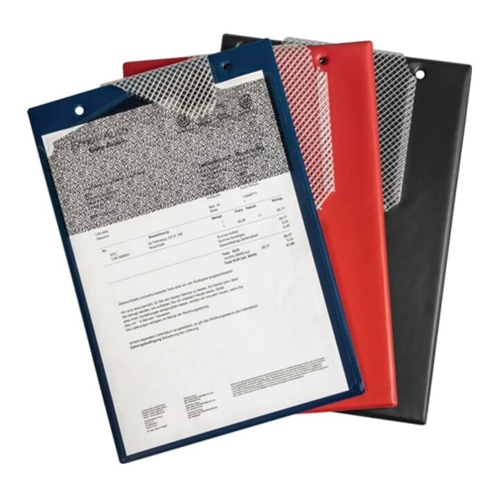 Eichner besteltas met klittenbandsluiting, koord en 2 vakken DIN A4 rood