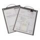 Eichner Cartellina portadocumenti con chiusura a velcro e 2 scomparti DIN A4, nera-1