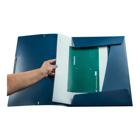 Eichner Chemises PP A3 + 3 rabats et élastique d’angle bleu