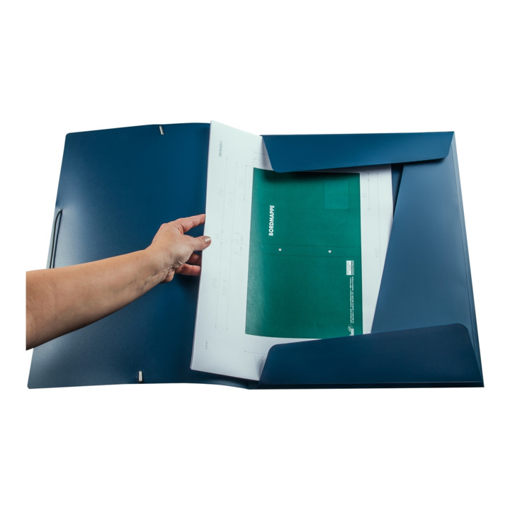 Eichner Chemises PP A3 + 3 rabats et élastique d’angle bleu