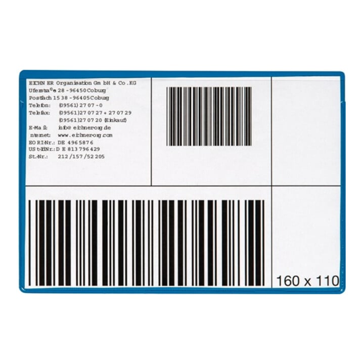 EICHNER Etikettentasche B160xH110mm mag. 10 stuks/pack