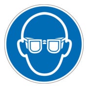 Eichner Gebotsschild Augenschutz benutzen, O 3 Alu blau
