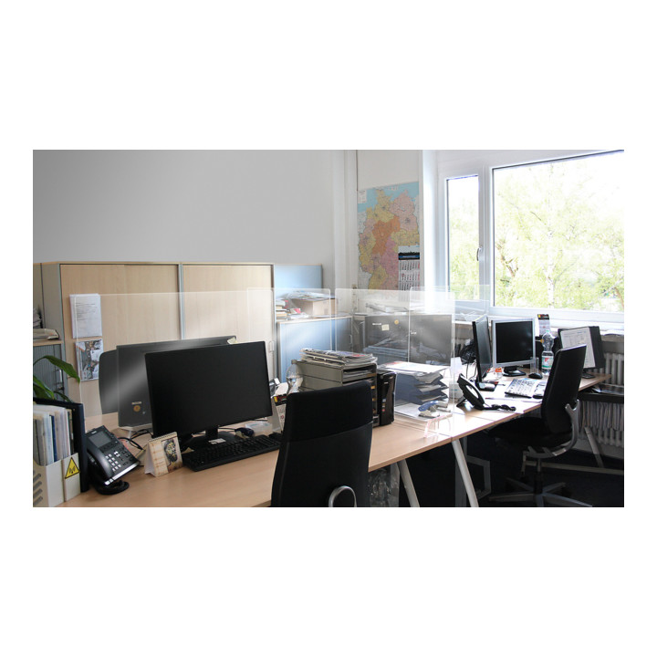 Eichner Hygieneschutzwand "Office" für Bürotische und Arbeitsplätze, groß