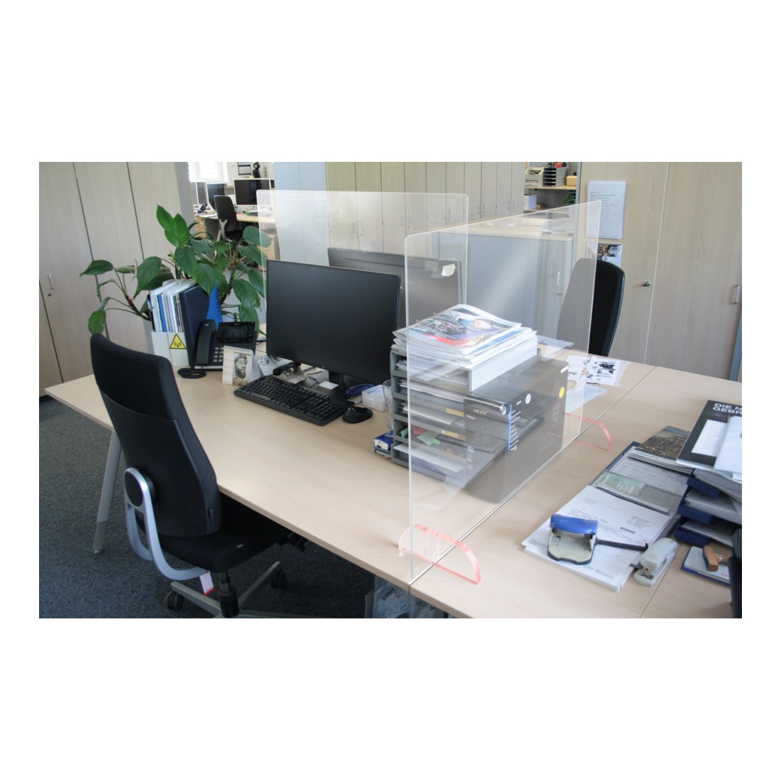 Eichner Hygieneschutzwand "Office" für Bürotische und Arbeitsplätze, klein