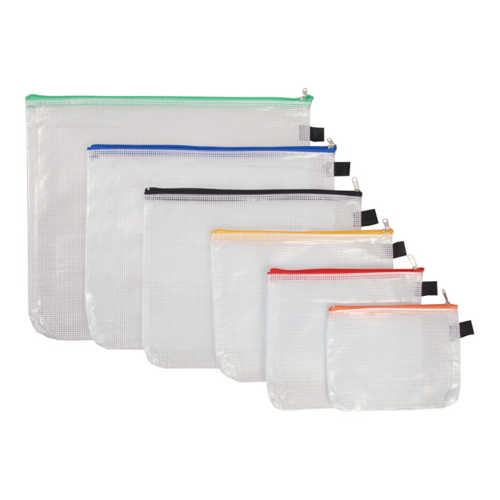Eichner Jeu de pochettes à fermeture à glissière en plastique 6 pcs.