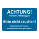 Eichner Kundendienstaufkleber, Text: ACHTUNG! Vorführ-/Mietwagen-1