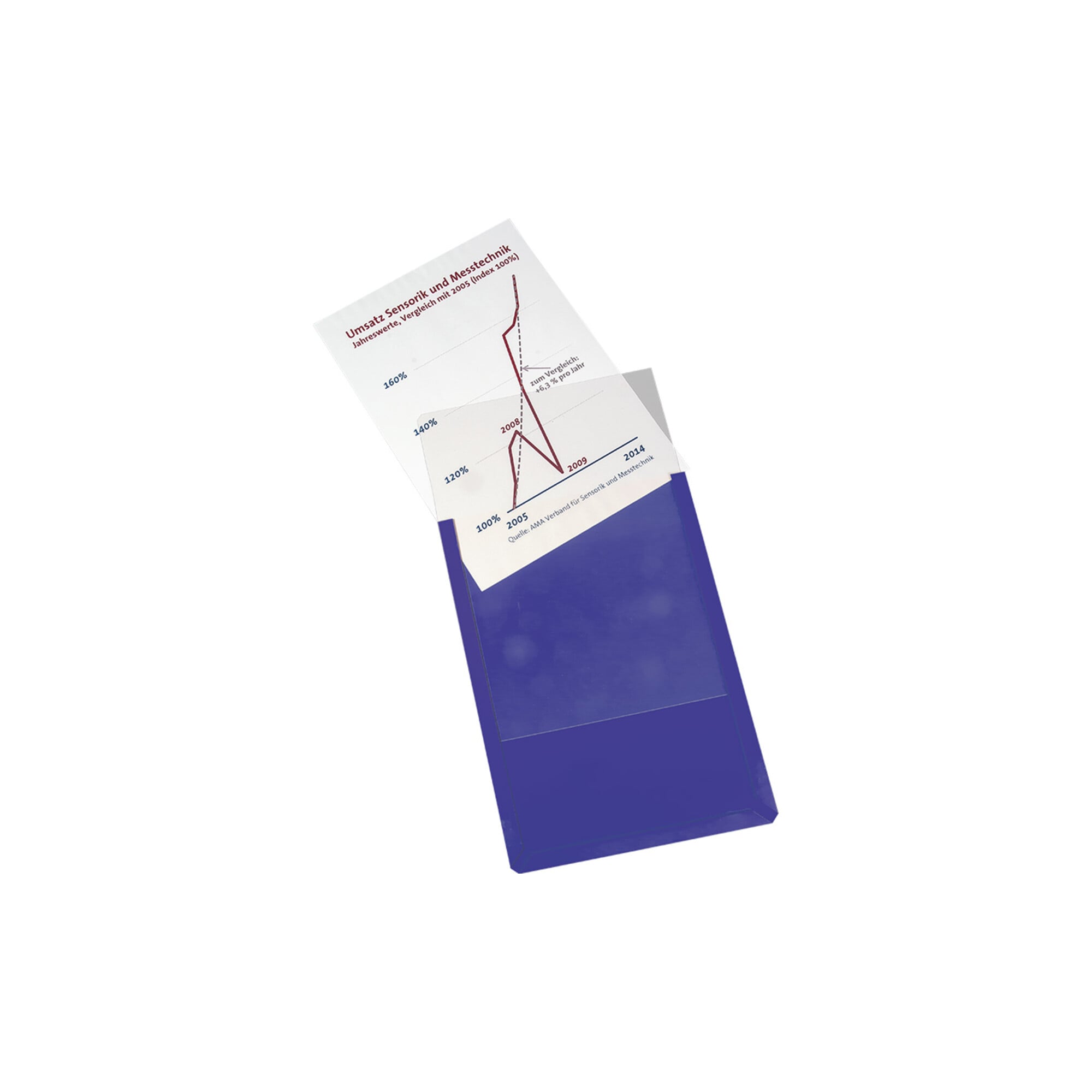 Eichner Magnet-Sichttasche aus Hart-PVC DIN A4 hoch, blau