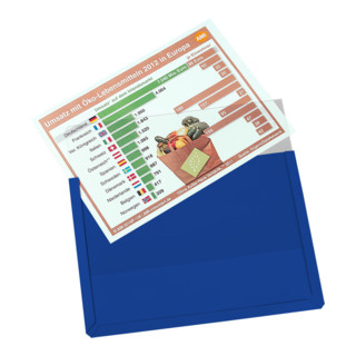 Eichner Magnet-Sichttasche aus Hart-PVC DIN A4 quer, blau