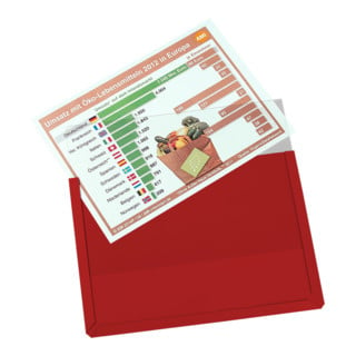 Eichner Magnet-Sichttasche aus Hart-PVC DIN A4 quer, rot
