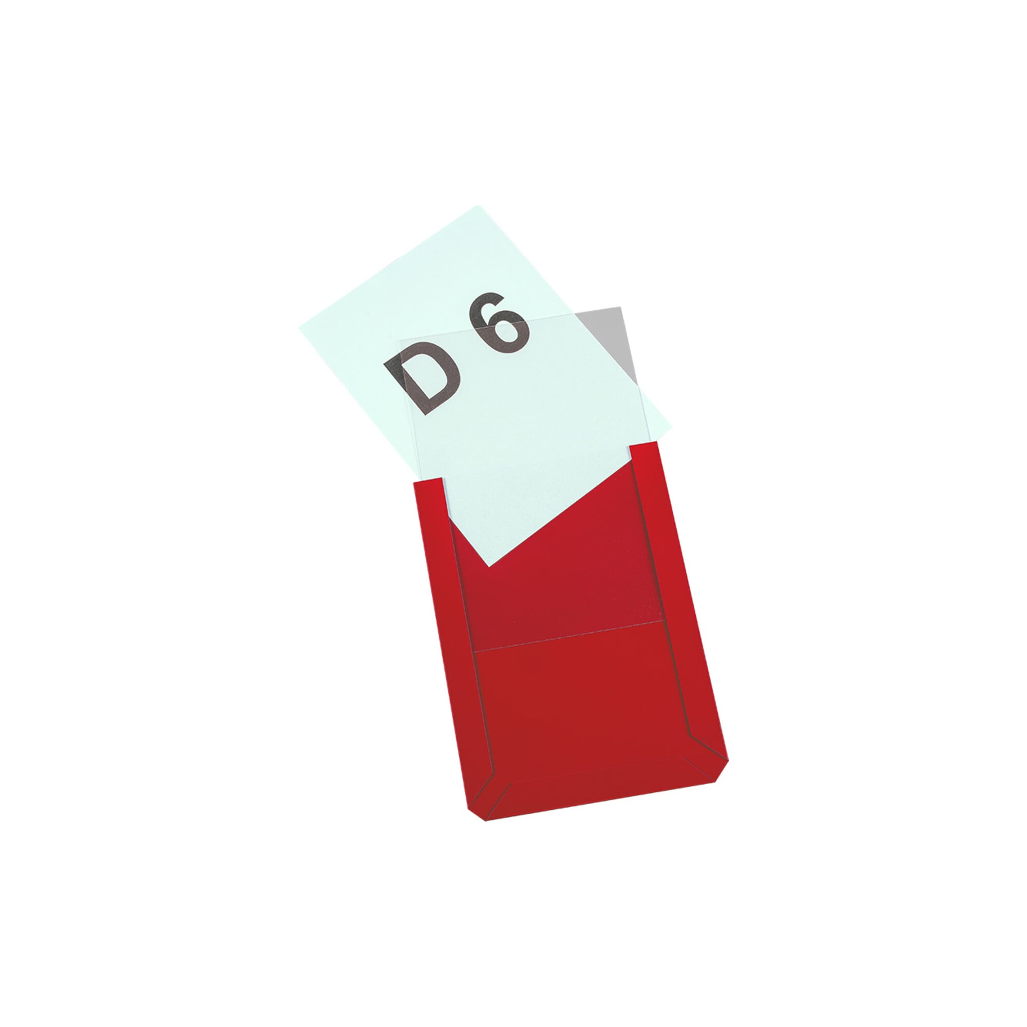 Eichner Magnet-Sichttasche aus Hart-PVC DIN A6 hoch 114 x 154 x 3 mm rot