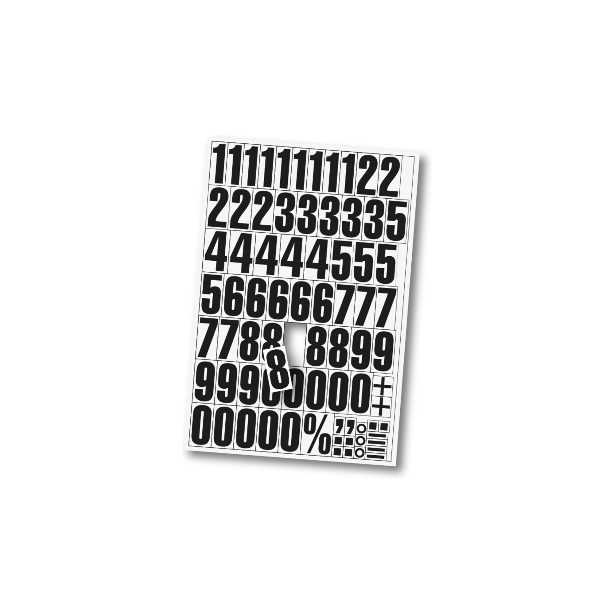 Eichner Magnetische Ziffern 0-9 Größe 43 mm schwarz weiß