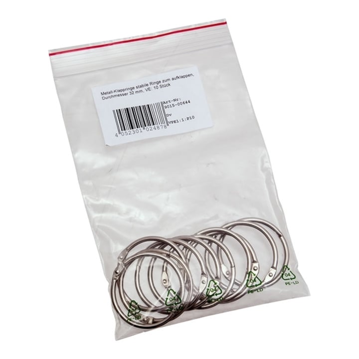 Eichner Metall-Klappringe stabile Ringe zum Aufkleben 19 mm