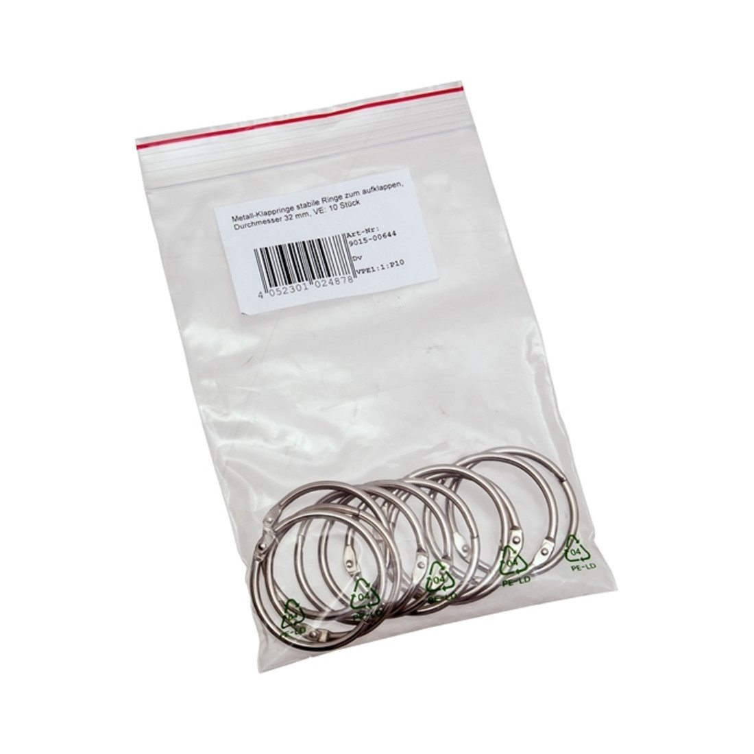 Eichner Metall-Klappringe stabile Ringe zum Aufkleben 32 mm