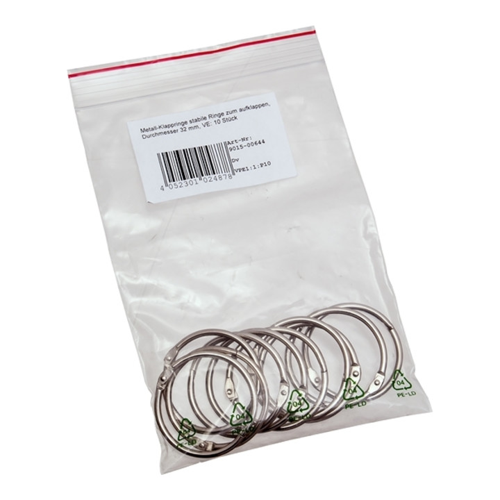Eichner Metall-Klappringe stabile Ringe zum Aufkleben 76 mm