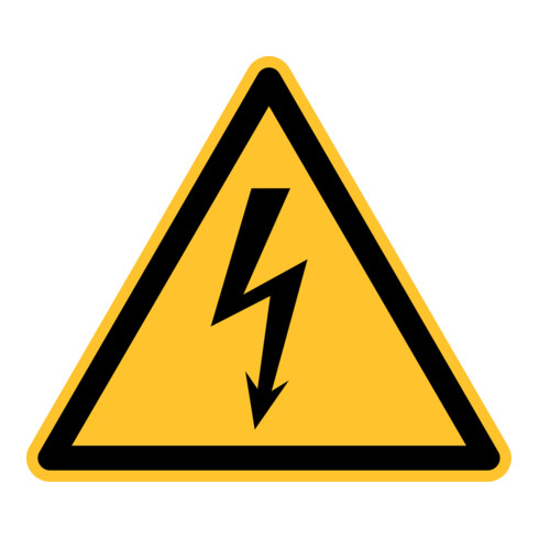 Panneau d'avertissement tension électrique Eichner PVC jaune