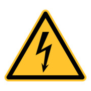 Panneau d'avertissement tension électrique Eichner PVC jaune
