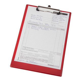 Eichner Plaques à pince PVC rouges, 23,2 × 33,8 cm, 5 pcs.