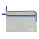 Eichner Pochette collectrice en film renforcé tissu Bleu A4 avec poche supplémentaire-4