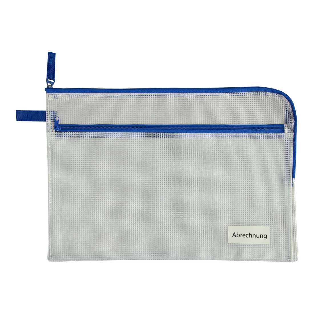 Eichner Pochette collectrice en film renforcé tissu Bleu A4 avec poche supplémentaire