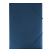 Eichner PP-Collegemappen A3 + 3 Flügelklappen und Eckspann-Gummi blau