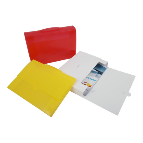 Eichner PP-Sammelmappe A4 mit Griff, Füllhöhe 65 Gelb