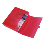 Eichner PP-Sammelmappe A4 mit Griff, Füllhöhe 65 Rot