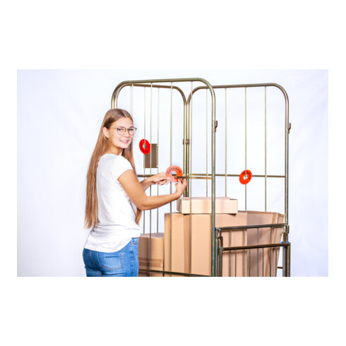 Eichner PVC-Anhänger ABFALL, roter Grund, rund
