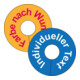 Eichner PVC-Anhänger MUSTER, blauer Grund, run-4