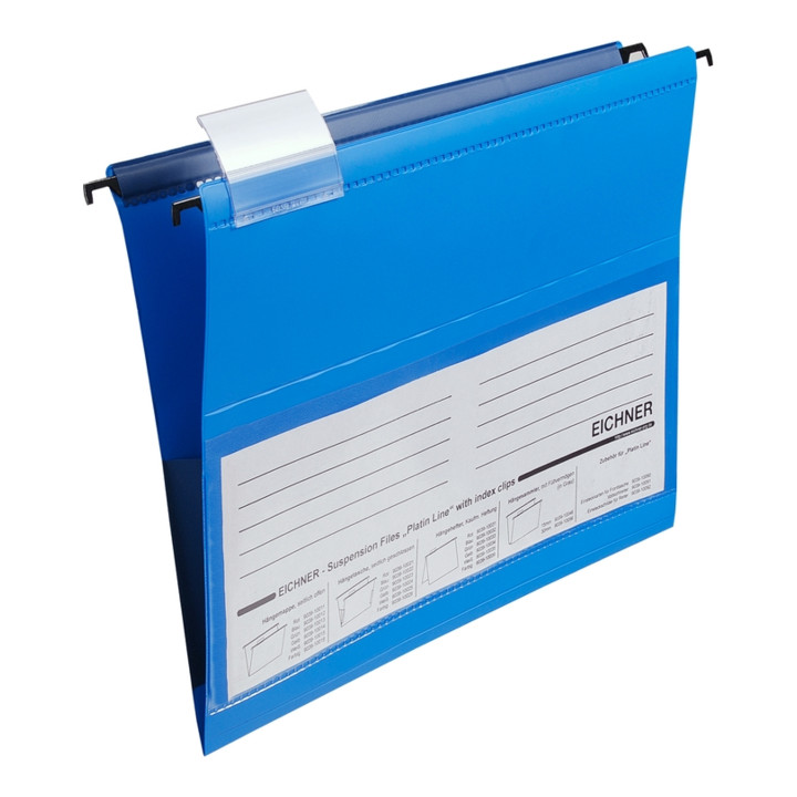 Eichner PVC-Hängetasche Platin Line seitlich Blau
