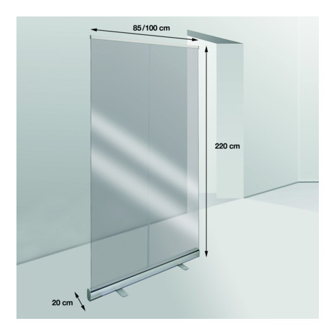 Eichner Rollup, mobiler Hygieneschutz, groß