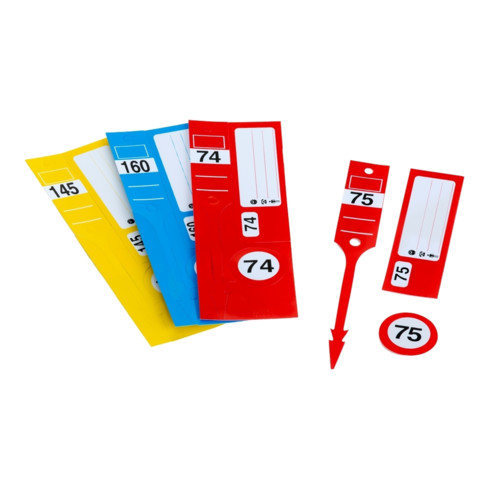 Eichner SCHÜSSELANHÄNGER-SET II rot 1-300 numme