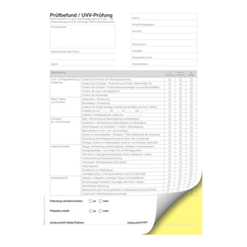Eichner SD-Formular UVV-Prüfung