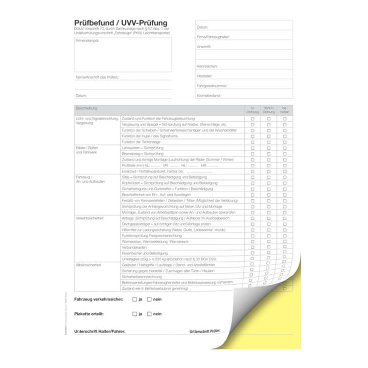 Eichner SD-Formular UVV-Prüfung