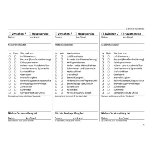 Eichner Service- und Wartungsheft