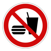 Eichner Verbotsschild Essen und Trinken verboten PVC rot