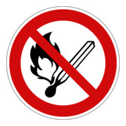 Eichner Verbotsschild Feuer, offenes Licht und Rauchen Verboten rot ALU