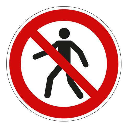 Eichner Verbotsschild Für Fußgänger verboten PVC rot