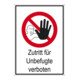 Eichner Verbotsschild Zutritt für Unbefugte verboten 14,8 cm-1