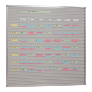 Eichner VISIPLAN-Tafel ohne Raster, 73 Schienen grau