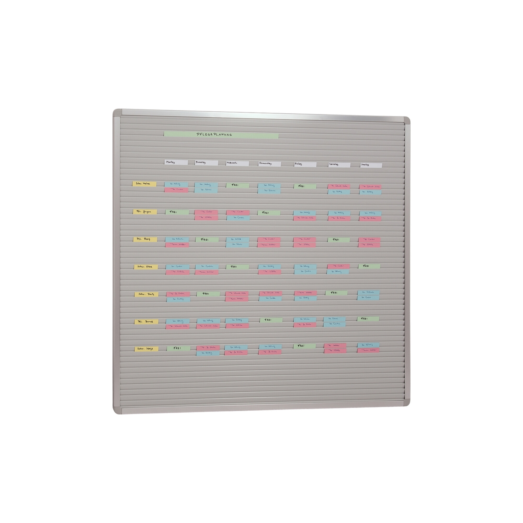 Eichner VISIPLAN-Tafel ohne Raster, 52 Schienen 100 x 94 cm