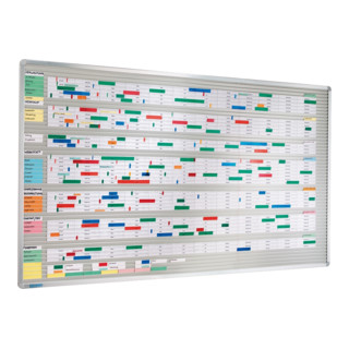 Eichner VISIPLAN-Tafel ohne Raster, 73 Schienen grau