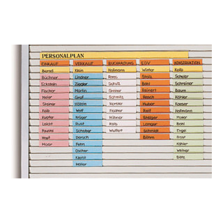 Eichner VISIPLAN-Tafel ohne Raster, 73 Schienen grau