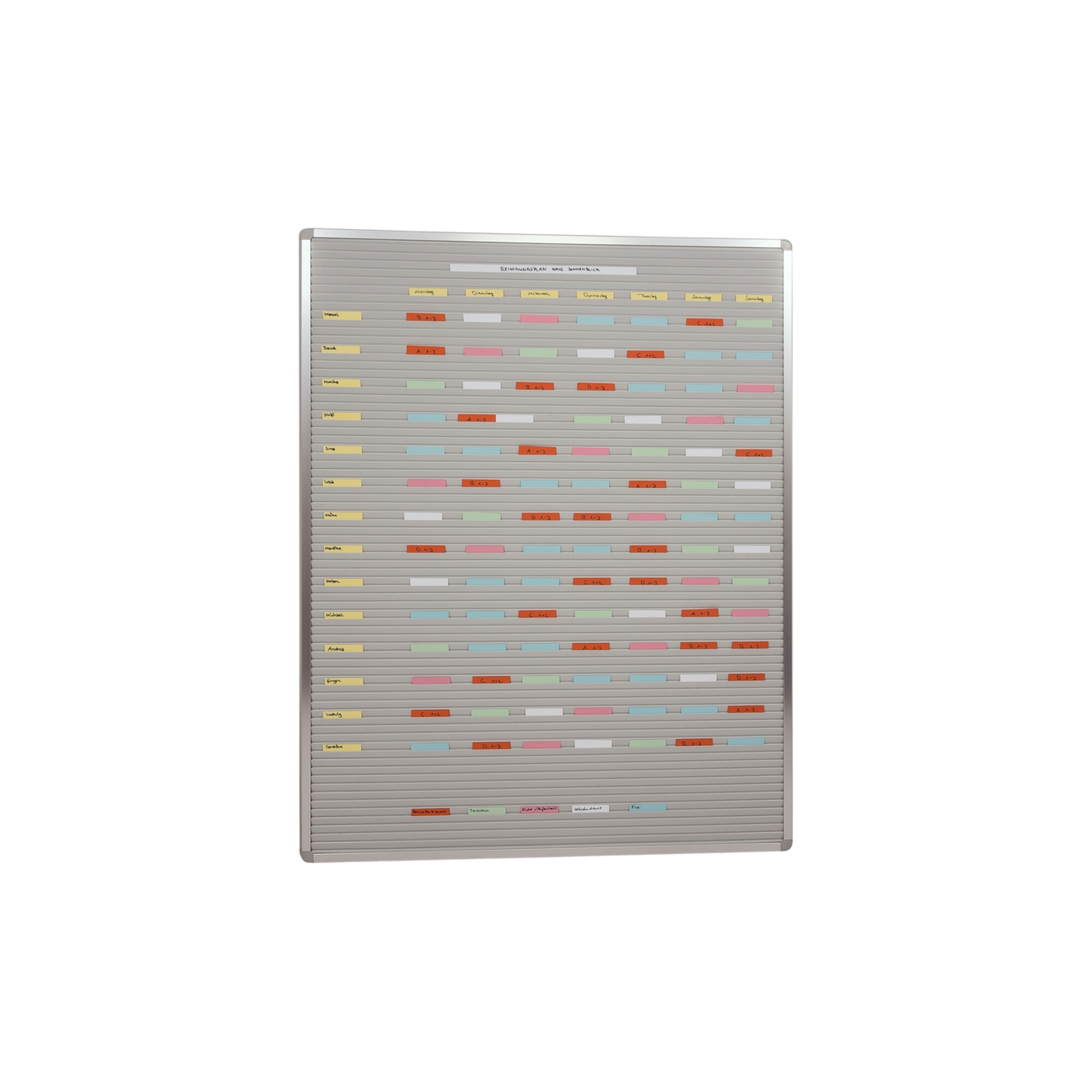 Eichner VISIPLAN-Tafel ohne Raster, 73 Schienen 100 x 130 cm