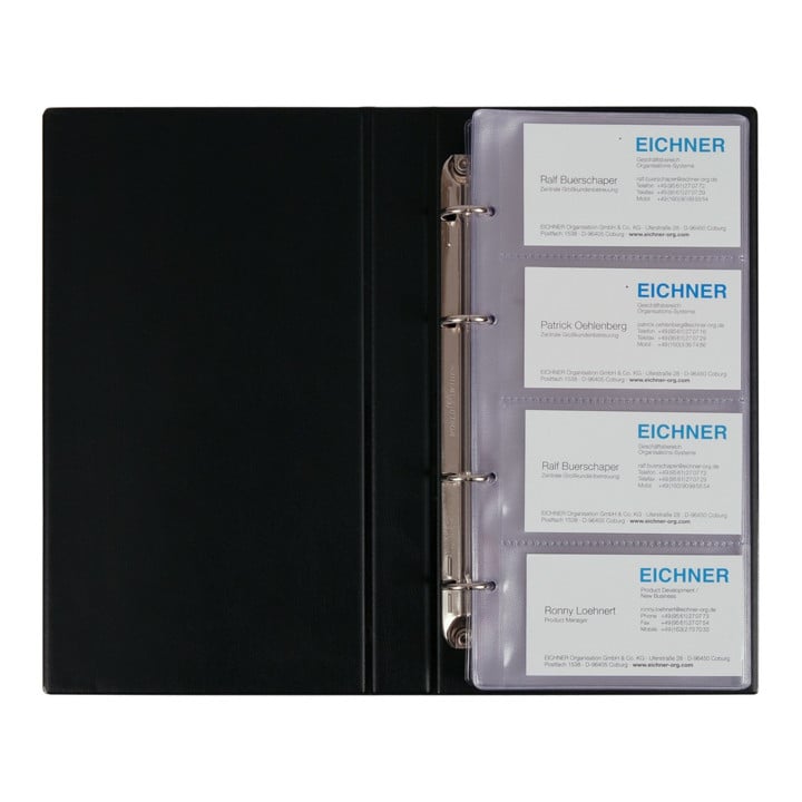 Eichner Visitenkartenbuch, schmal mit Register