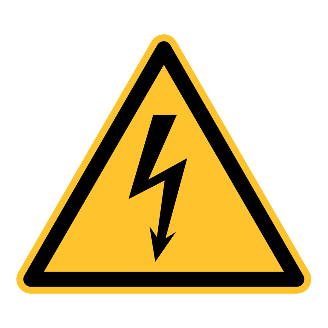 Eichner Warnschild Elektr. Spannung 20 cm PVC selbstklebend
