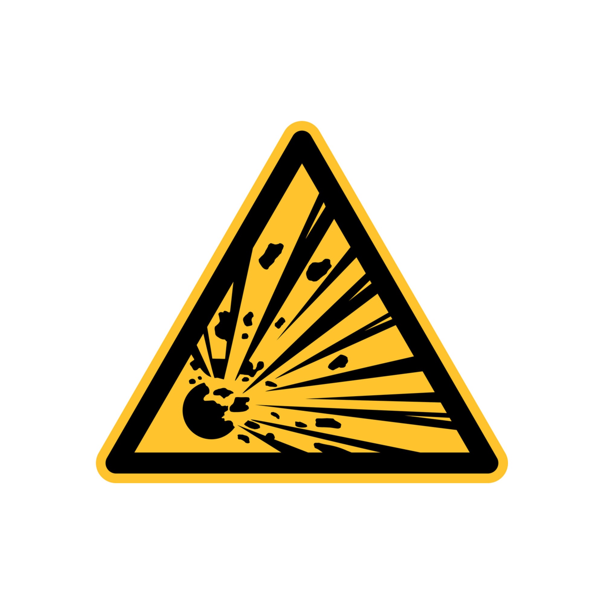 Eichner Warnschild Explosionsgefährliche Stoffe 10 cm Alu