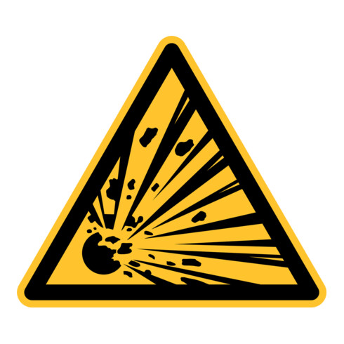 Eichner Warnschild Explosionsgefährliche Stoffe gelb PVC